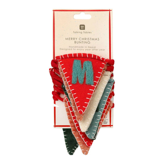 Talking Tables UK - Merry Christmas Felt Bunting - 2m