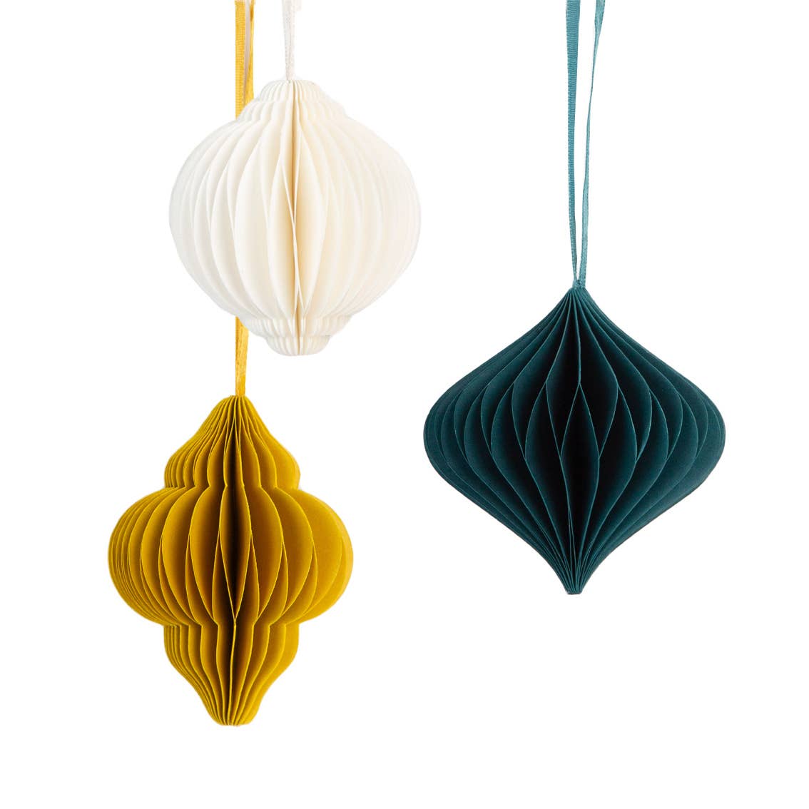 Talking Tables UK - Honeycomb Christmas Baubles Decorations | 3 Pack |