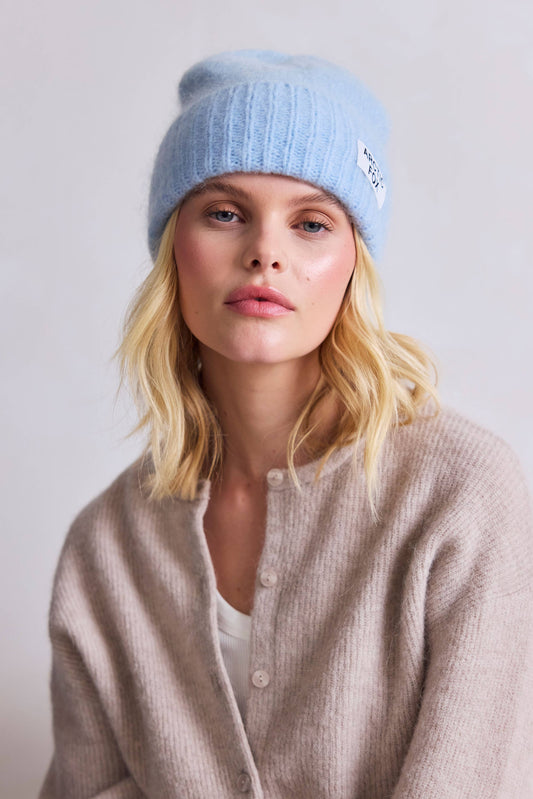 The Mohair Beanie - Sky Blue - AW25