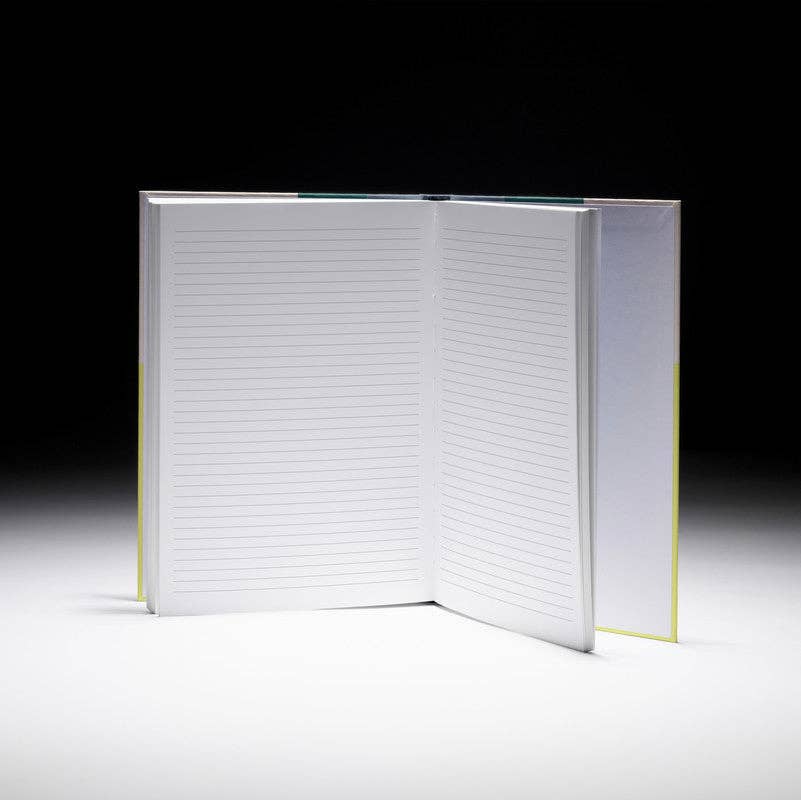 Feel Good Supplies - Colourblock A5 Hardback Notebook | Green and Grey