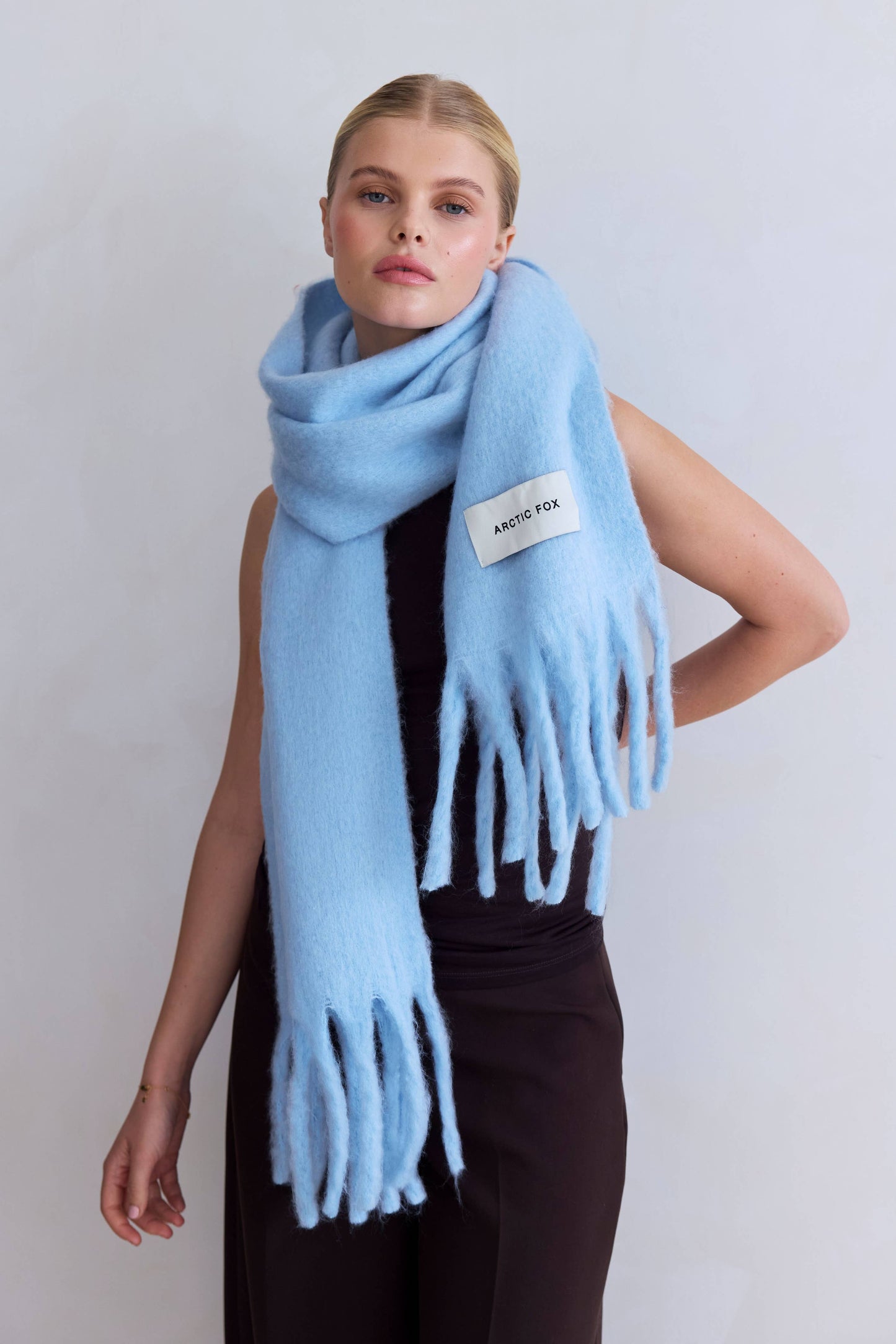 The Stockholm Scarf - 100% Recycled - Glacier Blue - AW25