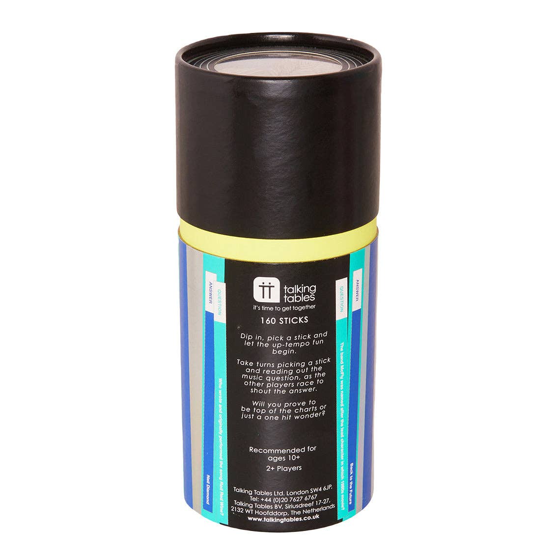 Talking Tables UK - Disco Dipsticks Music Trivia | Card Game | 160 Cards |