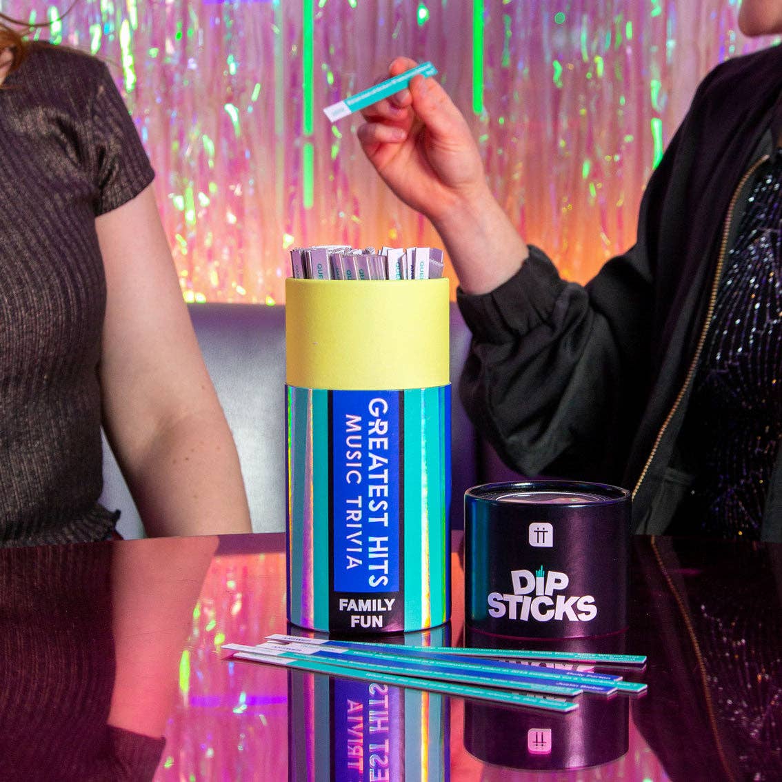 Talking Tables UK - Disco Dipsticks Music Trivia | Card Game | 160 Cards |