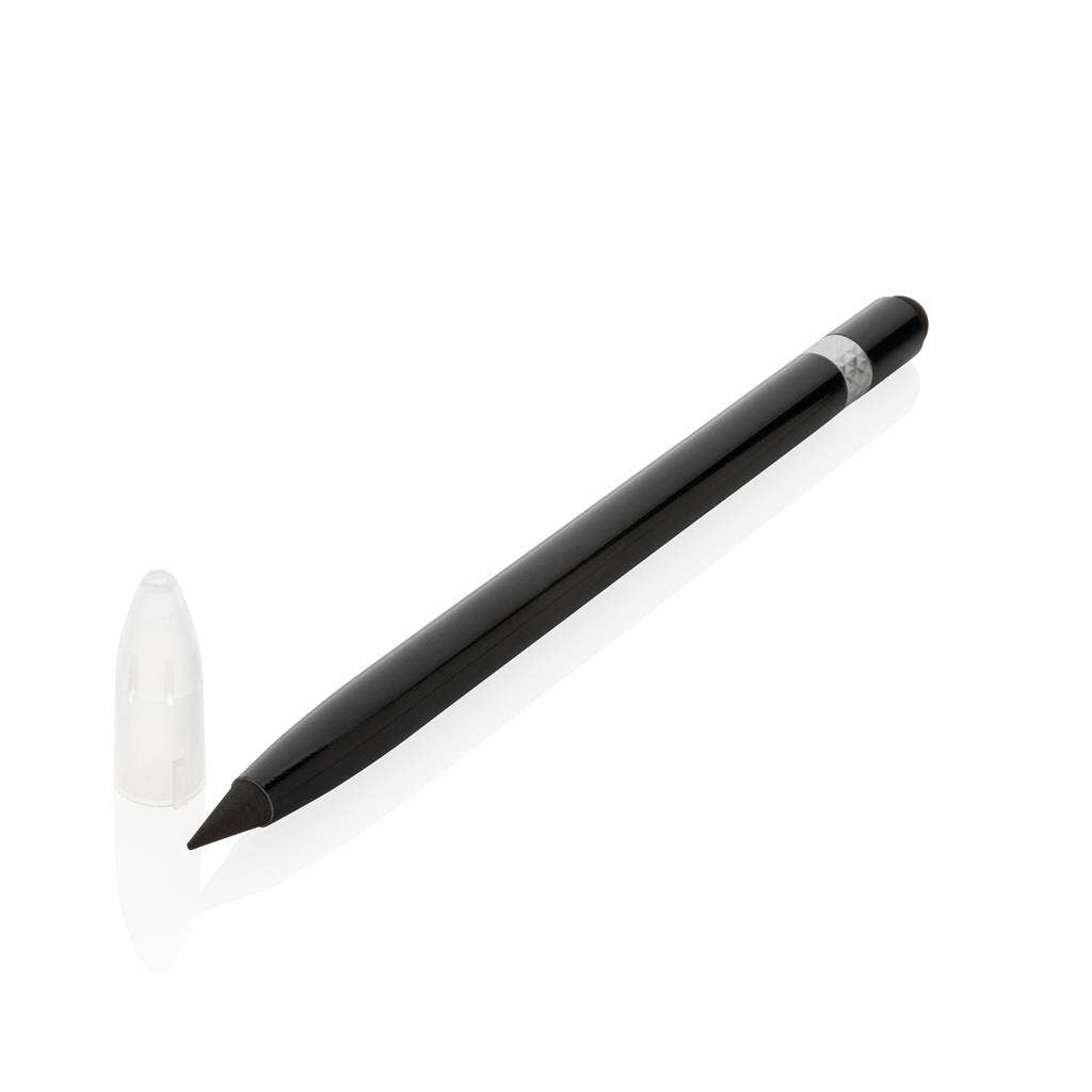 Aluminium Inkless Pen With Eraser: Black