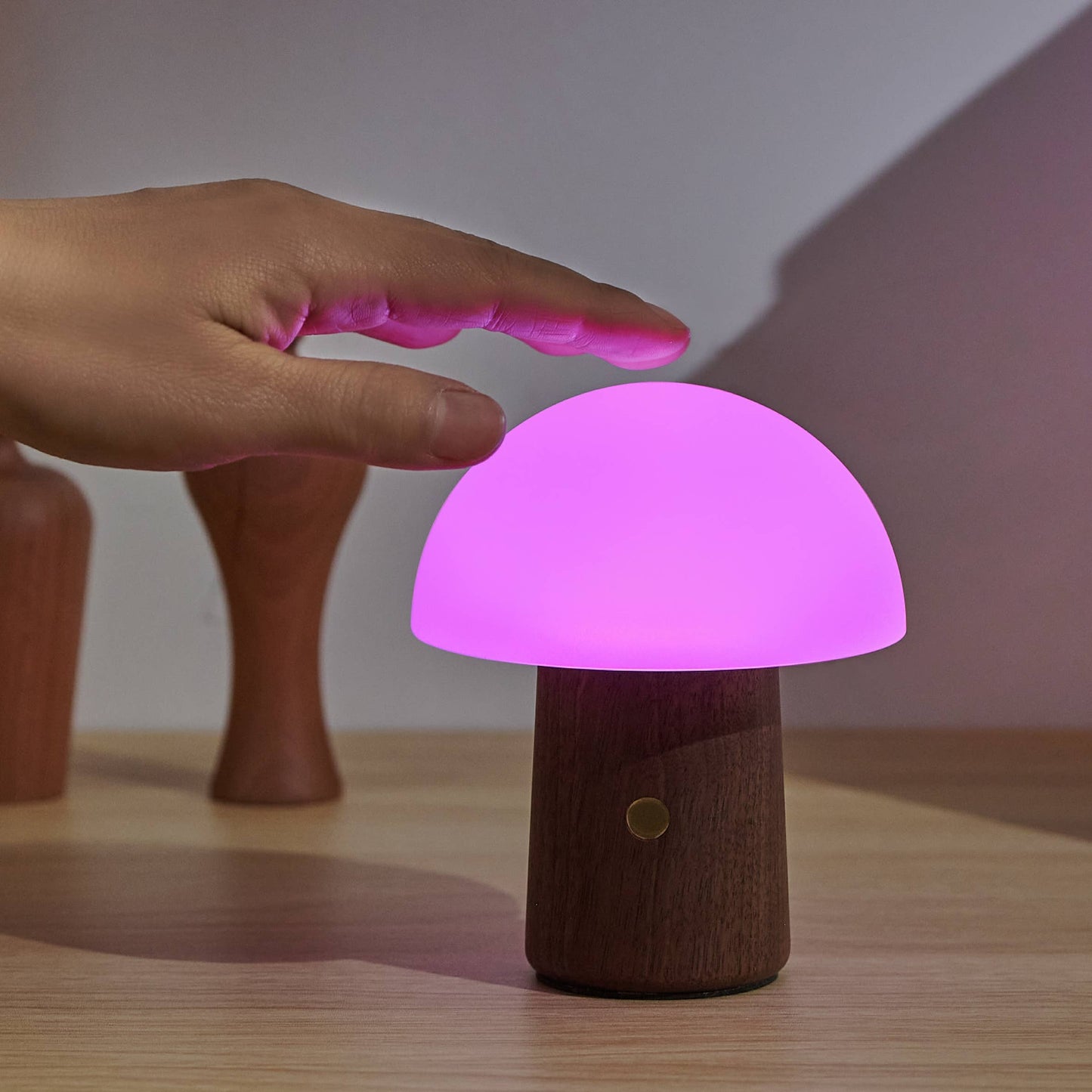 Alice Mushroom Lamp: Walnut / Mini