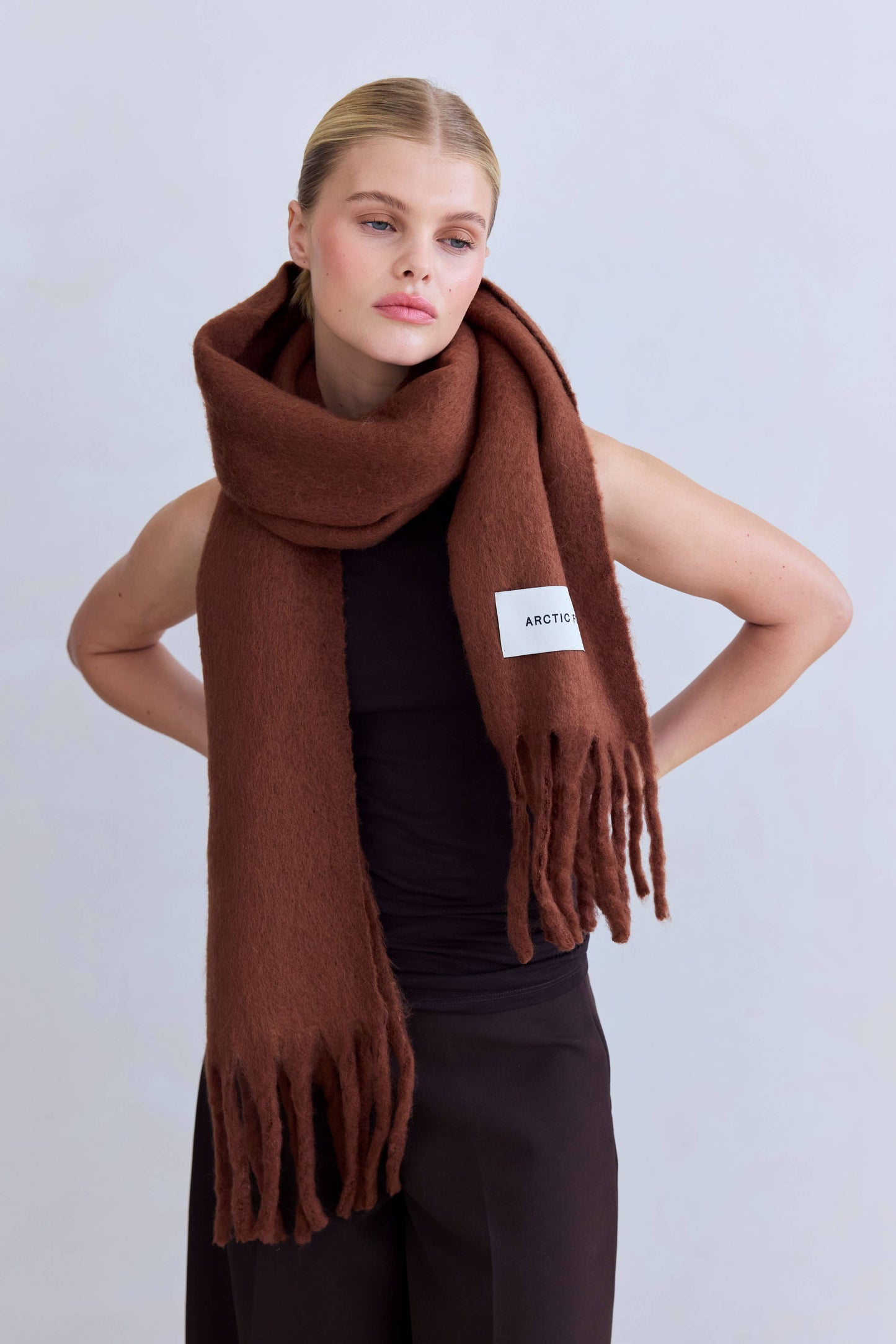 The Stockholm Scarf - 100% Recycled - Sepia - AW25