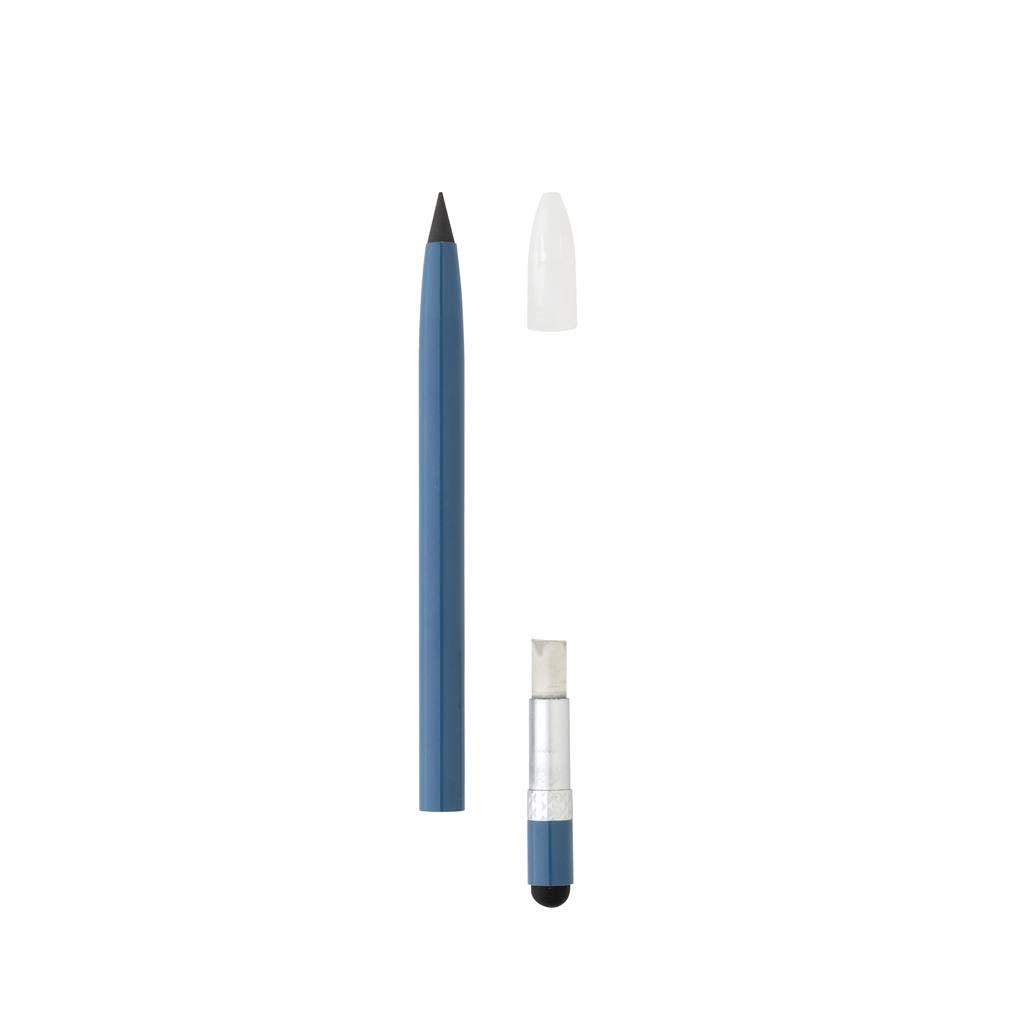 Aluminium Inkless Pen With Eraser: Black