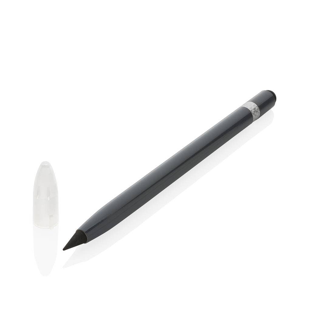 Aluminium Inkless Pen With Eraser: Black