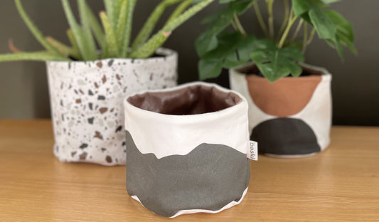 Fabric Planter 'Horizon' Black Large