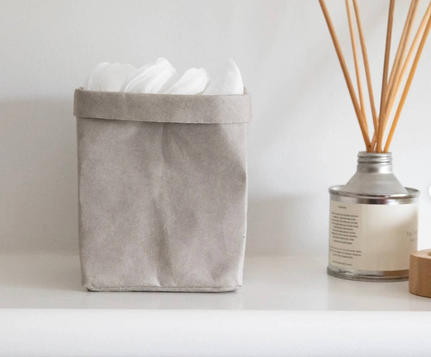 Natural kraft paper storage container small