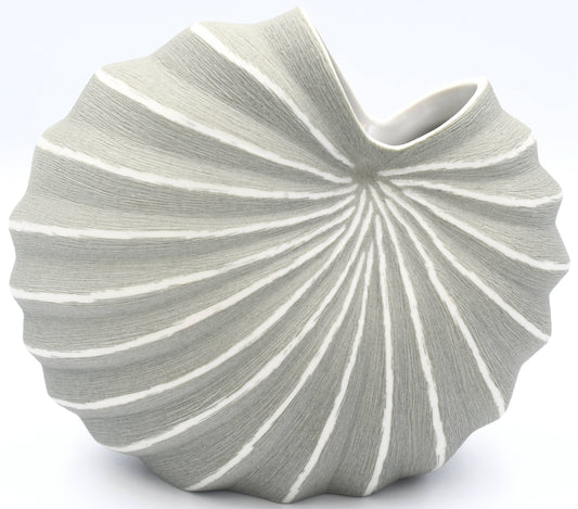1280GREY17 PALM S - GREY17 Porcelain bud vase