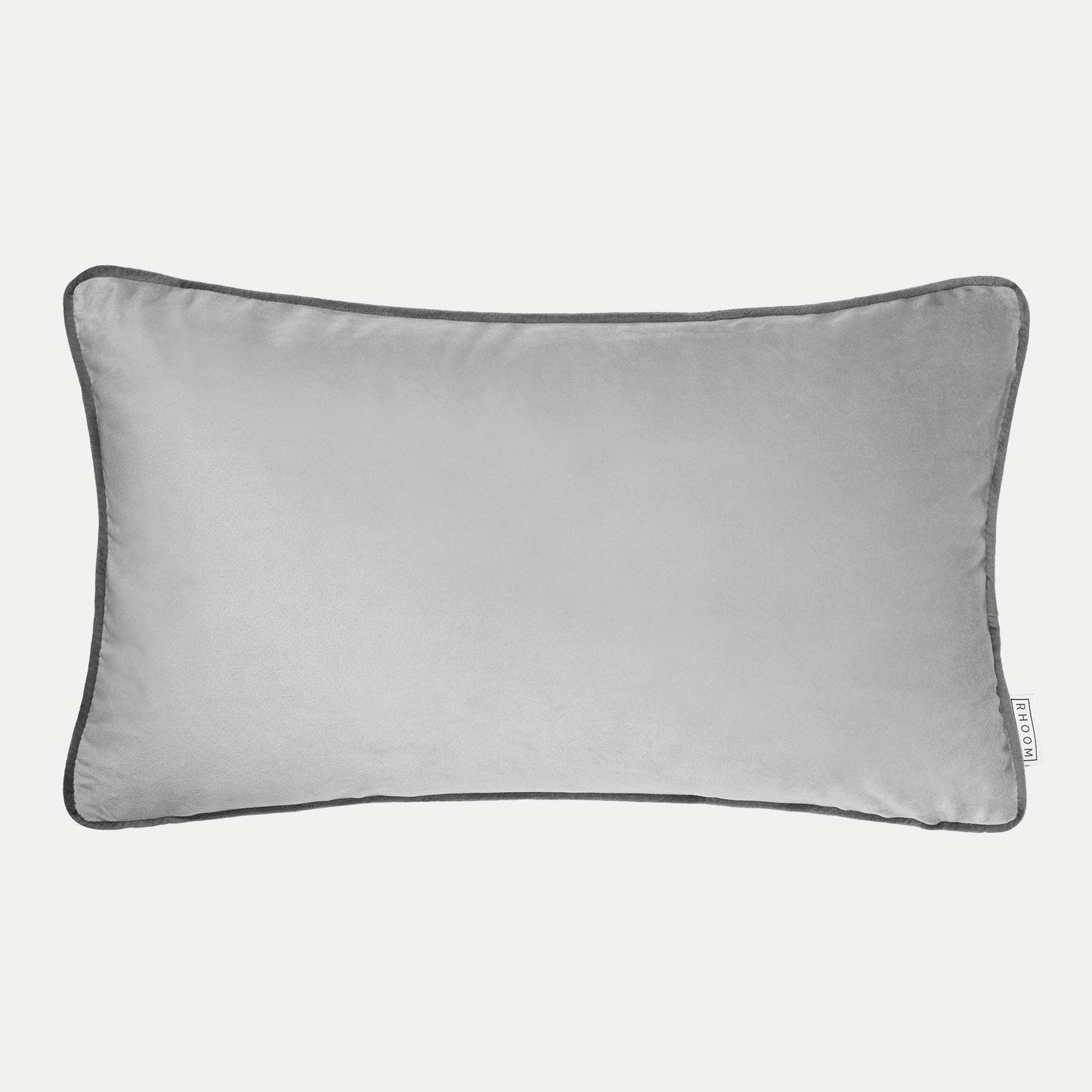 Rectangle Velvet Cushion in Light Grey/Silver 50x30cm 20x12"