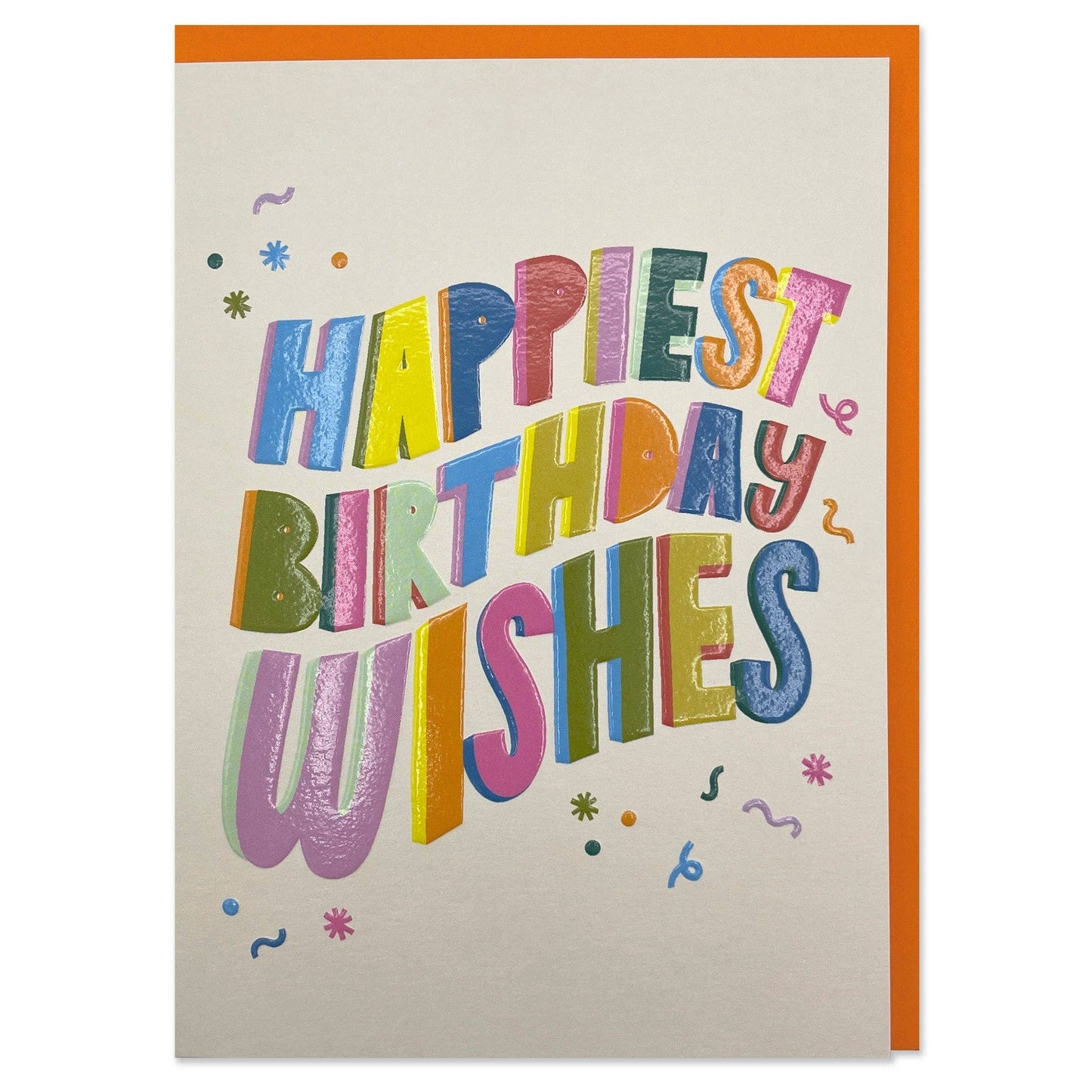 'Happiest Birthday Wishes' squiggles card