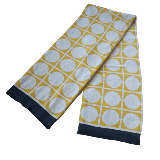 Don Plaid 100% Brushed Cotton Blanket Yellow