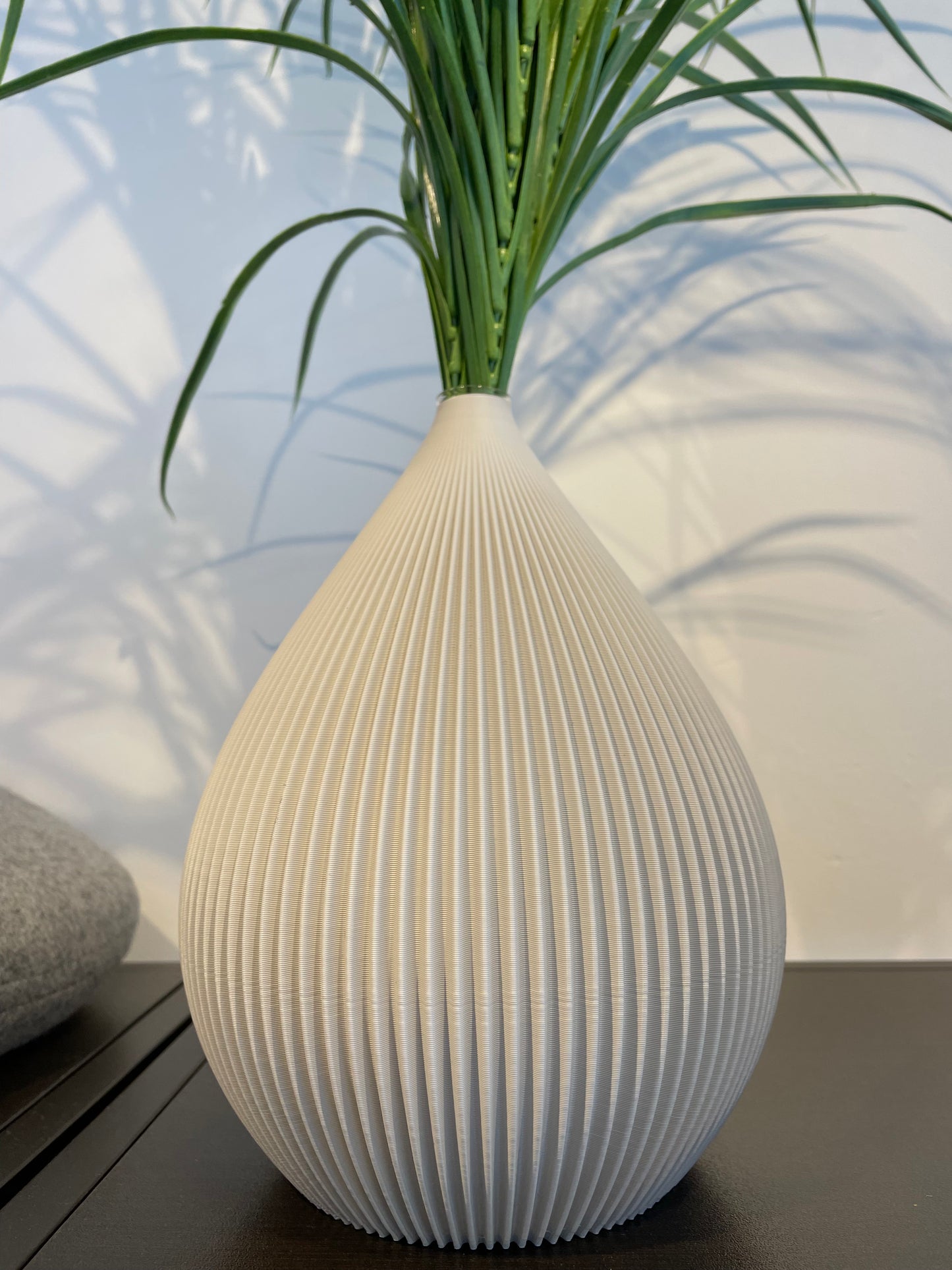 'BALLOON' Vase With Glass Insert Concrete Grey Medium