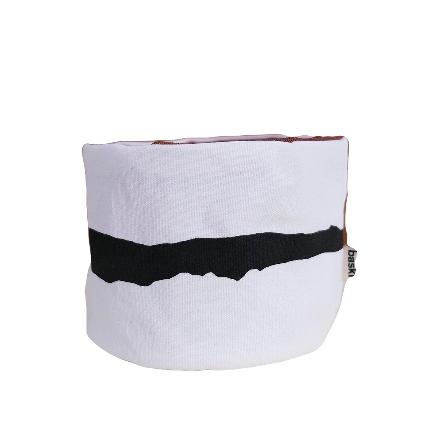Fabric Planter 'Ivory Botanic' Black Small