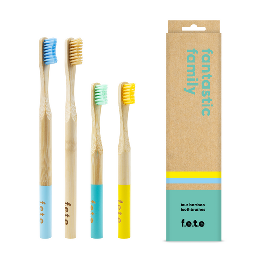 Toothbrushes‘Fantastic Family’ Bamboo Toothbrush Multipack