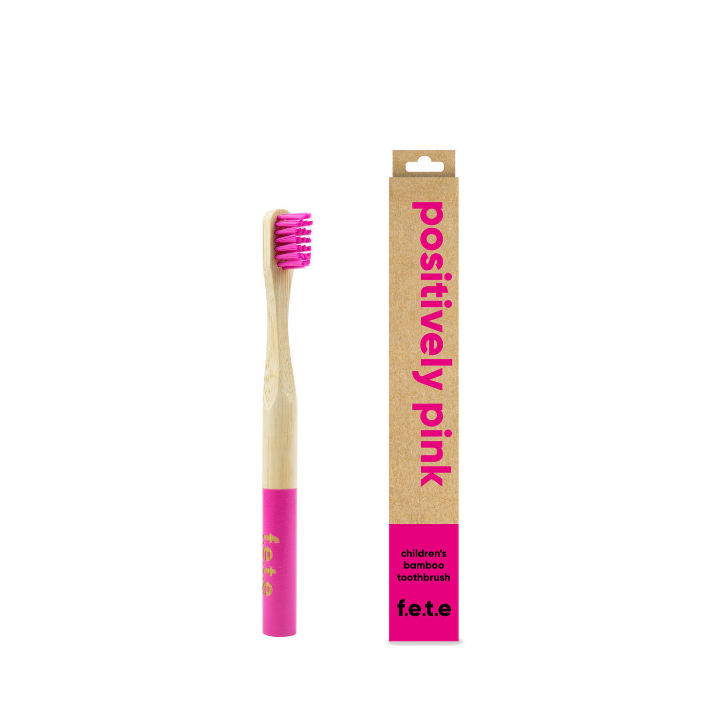 ‘Positively Pink’ Children’s Soft Bamboo Toothbrush