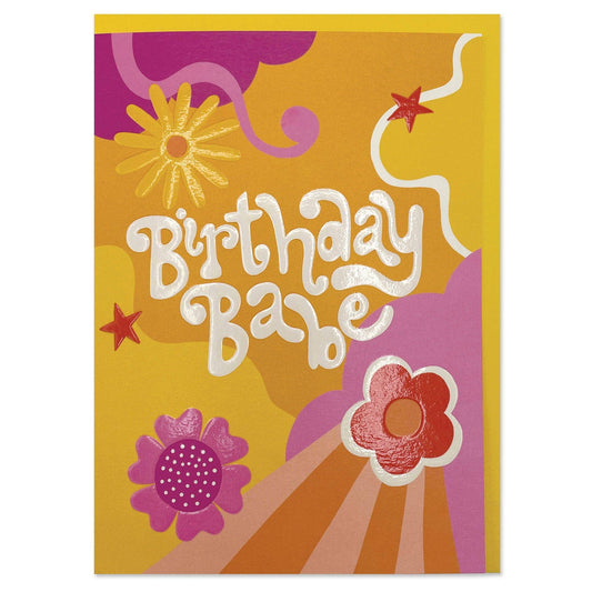 'Birthday babe' card