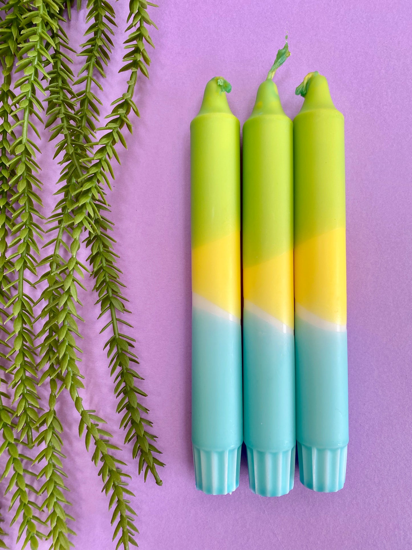 Tropics Dip Dye Candle Trio