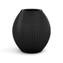 'POKE' Vase with Glass Insert Midnight Black Small