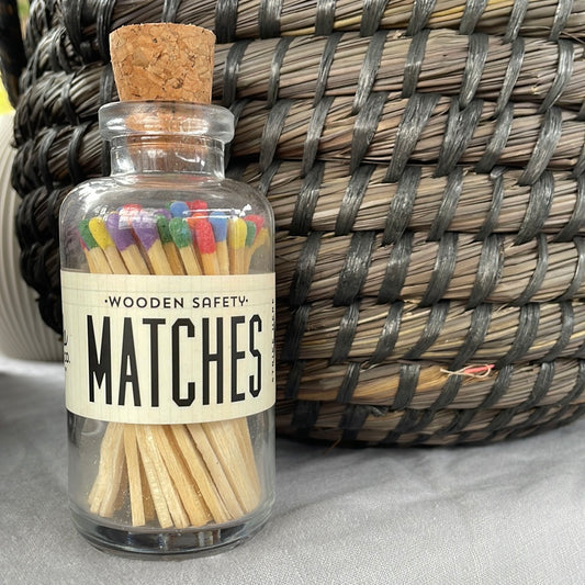 Vintage Jar of Matches Rainbow