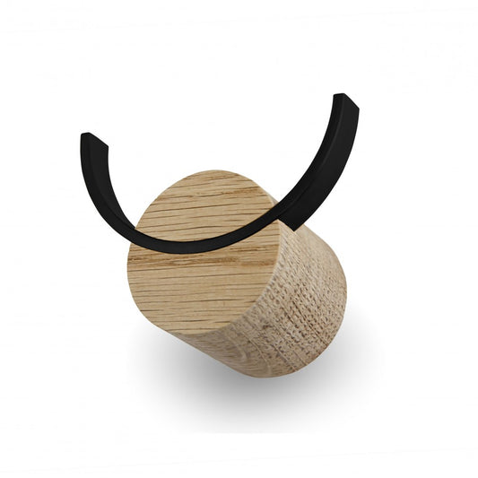 Deer Hook Black and Natural Wood
